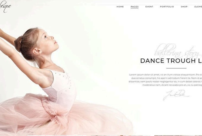 build squarespace choreography website dance studio website ballet school site